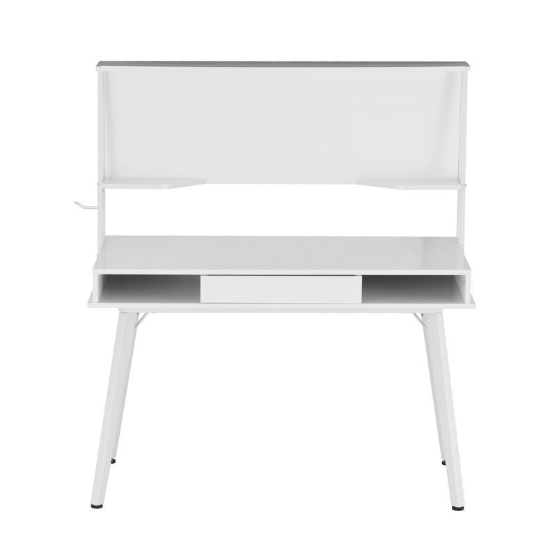 Stainless Computer Desk - White
