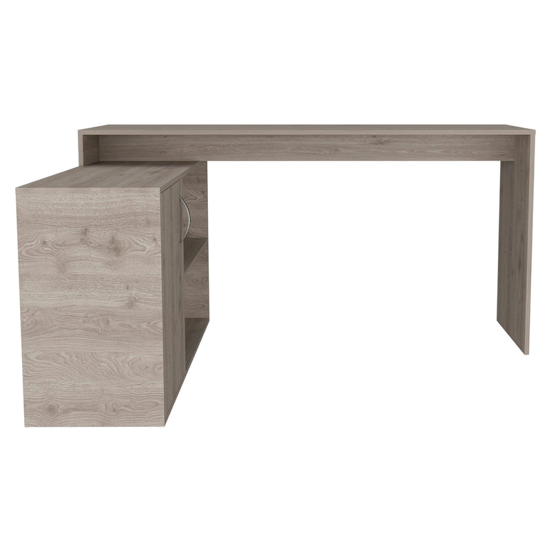 L Shape Writing Desk - Light Gray