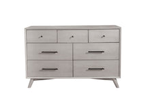 Load image into Gallery viewer, Solid Wood Seven Drawer Double Dresser - Gray
