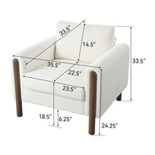 Load image into Gallery viewer, Oversized Accent Chair With Curved Armrests

