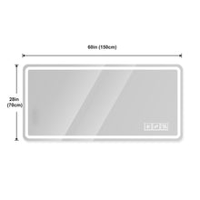 Load image into Gallery viewer, Frameless LED Bathroom Mirror Vanity With Anti Fog Front Lights - Silver

