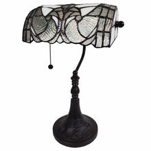 Load image into Gallery viewer, Table Lamp With White And Silver Shade - Dark Brown

