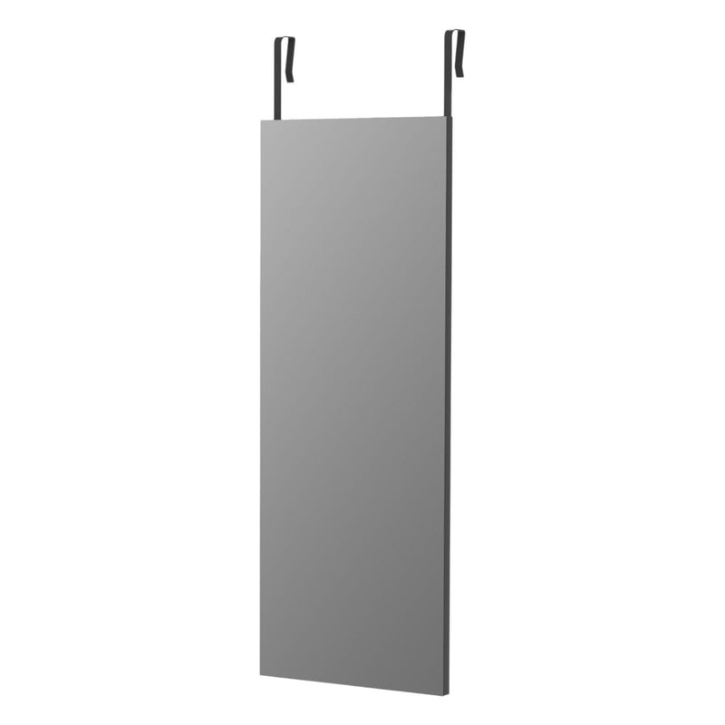 Aluminum Wall Mounted And Over The Door Framed Full Length Hanging Mirror (762920) - Black