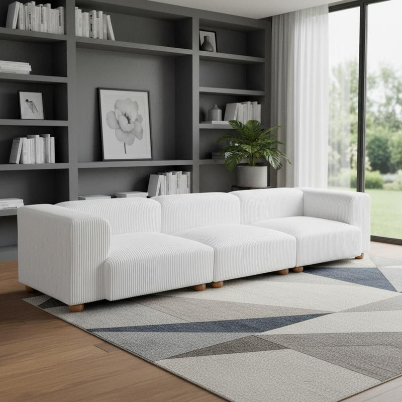 Upholstered Sofa - White