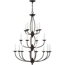 Load image into Gallery viewer, 42" Multi Light Metal Dimmable Chandelier With Shades - Bronze
