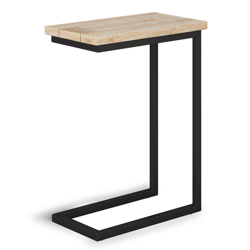 Metal End Table - White