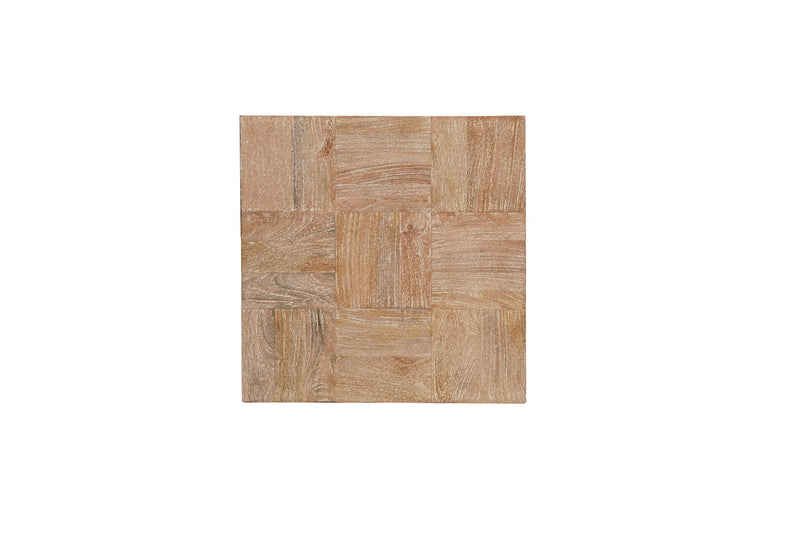 Wood Block Coffee Table (Set of 2) - Natural / Brown