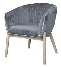 Load image into Gallery viewer, 28" Velvet Arm Chair - Gray / Brown
