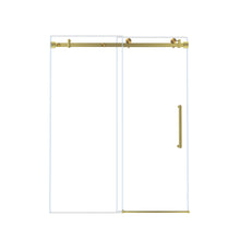 Load image into Gallery viewer, Frameless Single Sliding Shower Door With Handle And Square Tube Track
