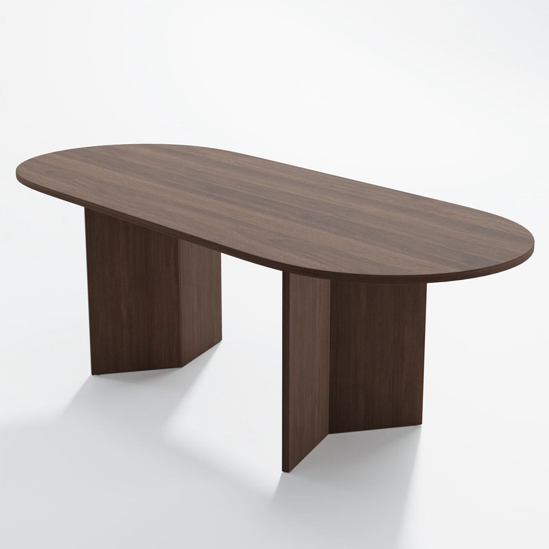 Wood Oval Bar Table (712267) - Walnut