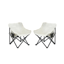 Load image into Gallery viewer, 2 Pieces Outdoor Camping Chairs Folding / Portable, Comfortable Seating, Durable Steel Fram
