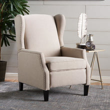 Load image into Gallery viewer, Westeros Wing Back Fabric Upholstered Recliner
