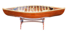 Load image into Gallery viewer, Solid Wood And Glass Canoe Coffee Table - Natural
