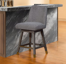 Load image into Gallery viewer, 26" Solid Wood Swivel Bar Height Bar Chair - Gray
