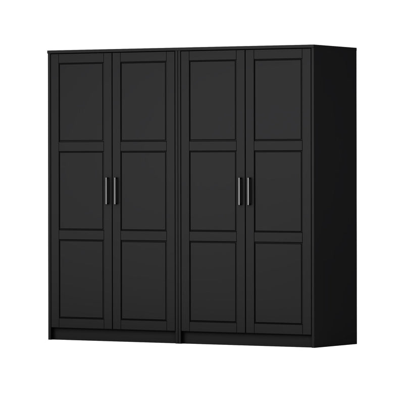 Solid Wood Four Door Combo Dresser (765110) - Black