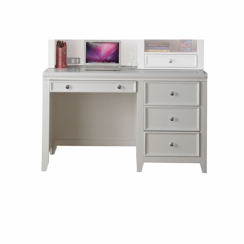 Computer Desk With 3 Drawers Keyboard Drawer - White