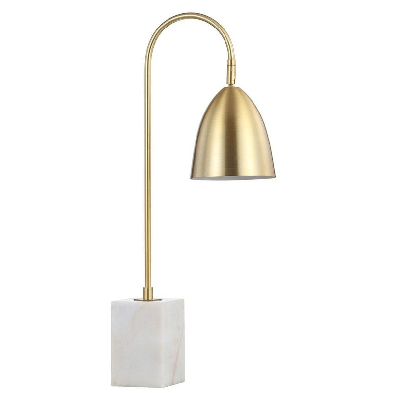 Arched Lamp With Novelty Shade - White / Brass