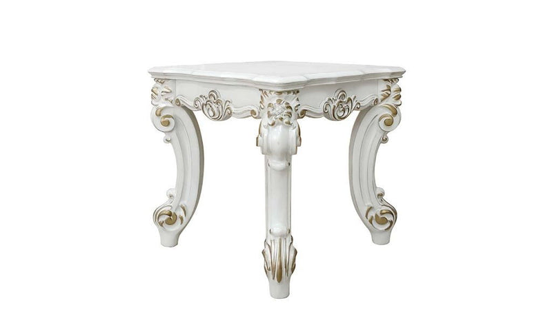 Manufactured Wood Square End Table - Antique Pearl