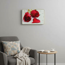 Load image into Gallery viewer, Silent Roses Floral Wall Clock - Red / Red / White
