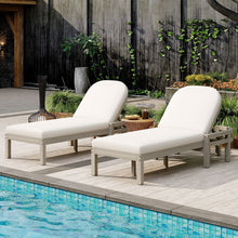 Load image into Gallery viewer, Outdoor Chaise Lounge With 5 Position Adjustable Backrest (Set of 2)
