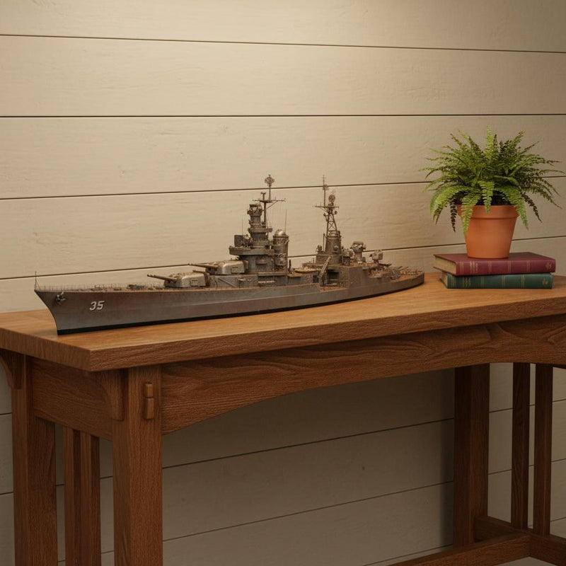 Hand Painted Model Boat (624343) - Bronze