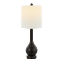 Load image into Gallery viewer, Gourd Table Lamps With Drum Shades (Set of 2) - Antiqued Bronze
