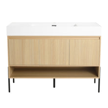 Load image into Gallery viewer, Modern Bathroom Vanity Combo With Single Resin Sink And Storage Cabinet
