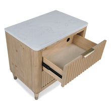 Load image into Gallery viewer, Nightstand With Accented Hardware - Natural Wood
