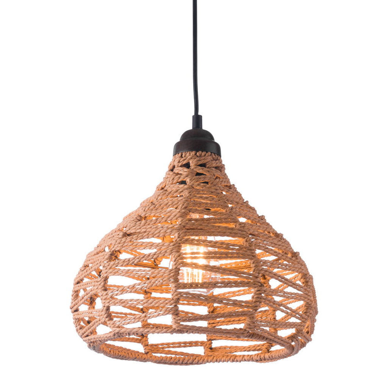 Lantern Metal Dimmable Ceiling Light With Shades - Natural