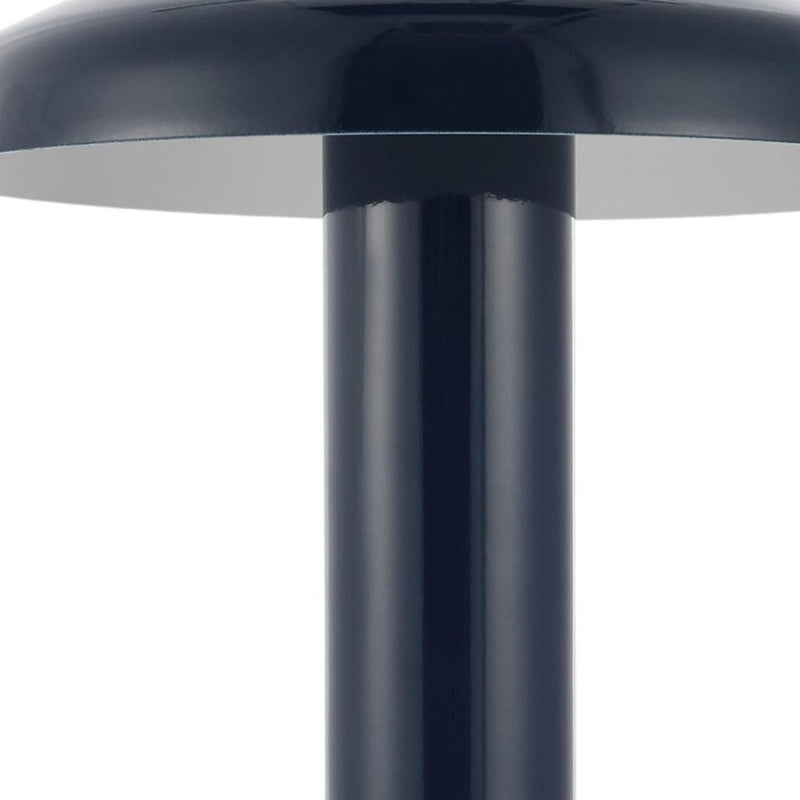 Round USB Desk Lamp With Globe Shade - Navy Blue