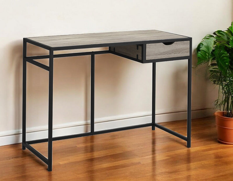 20" Computer Desk - Taupe And Black