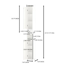 Load image into Gallery viewer, Slim Tall Bathroom Storage Cabinet With Adjustable Shelves, 2 Doors Freestanding Cabinet - White

