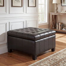 Load image into Gallery viewer, Square Tufted Indoor Ottoman With Lift-Top Storage
