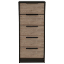 Load image into Gallery viewer, Five Drawer Standard Chest - Brown And Black
