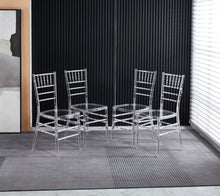 Load image into Gallery viewer, Welding Chair, Dining Chair, Plastic Seat (Set of 4) - Transparent
