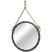 Load image into Gallery viewer, 27" Round Metal Frame Wall Mirror - Dark Gray
