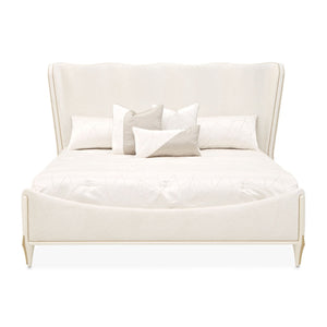 La Terrazza - King Panel Bed - Creamy Pearl