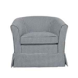 Zeniqua - Upholstered Velvet Swivel Chair With Loose Cover