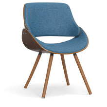Load image into Gallery viewer, Wood Dining Parsons Chair - Blue / Walnut
