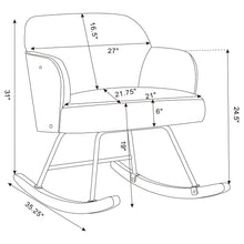 Load image into Gallery viewer, Valera - Upholstered Mid Back Rocking Chair
