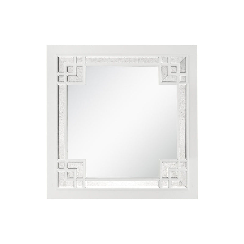 39" Square Accent Mirror - White
