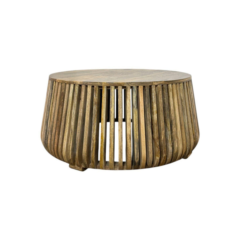 Round Drum Coffee Table (745572) - Natural