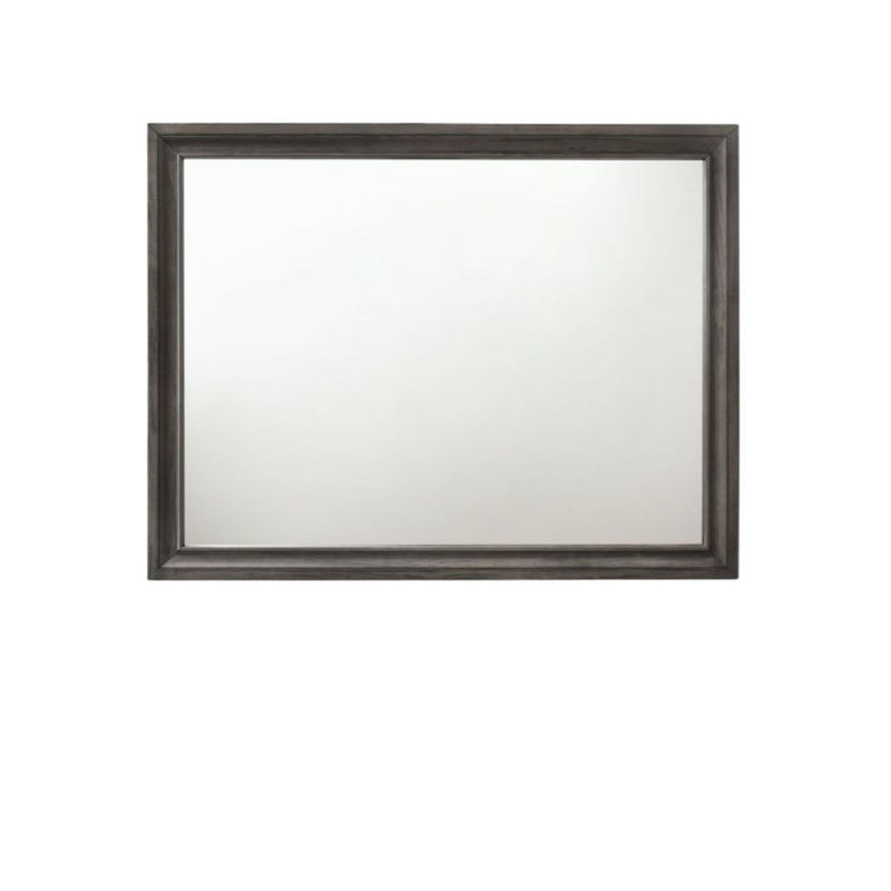 36" Framed Mounted Dresser Mirror - Gray