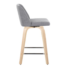 Load image into Gallery viewer, Toriano - Contemporary Fixed Height Counter Stool With Swivel With Square Footrest (Set of 2)
