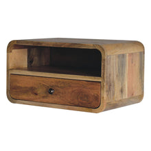 Load image into Gallery viewer, Curved Upper Slot Floating Nightstand
