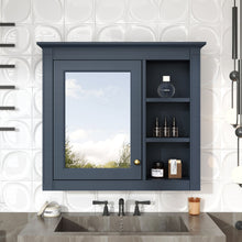 Load image into Gallery viewer, Wall Mounted Medicine Cabinet With Mirror And 3 Open Shelves
