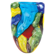 Load image into Gallery viewer, Cylinder Murano Table Vase - Blue / Green / Red
