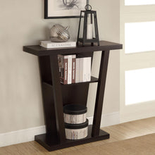 Load image into Gallery viewer, 2 Shelf Console Table With V Shape Design - Brown
