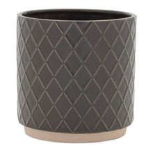 Load image into Gallery viewer, Lattice Round Pot Planters (Set of 2) - Beige / Gray
