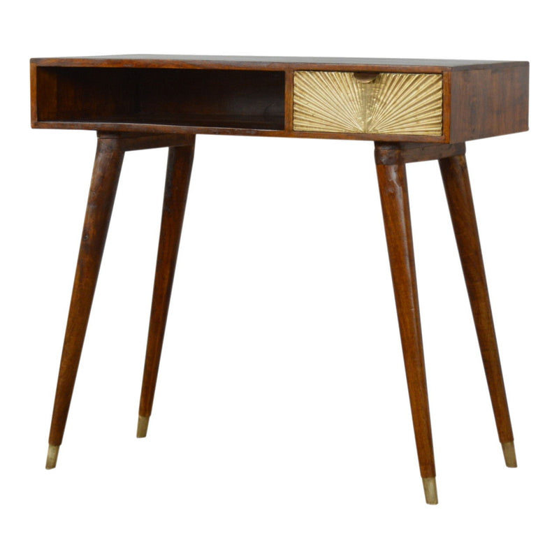 Writing Desk - Brown / Gold